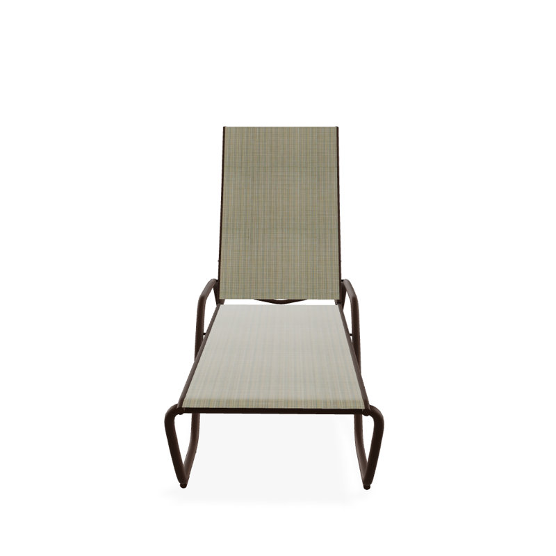 Outdoor Rust-Resistant Metal Chaise Lounge, Textured Kona, Skip