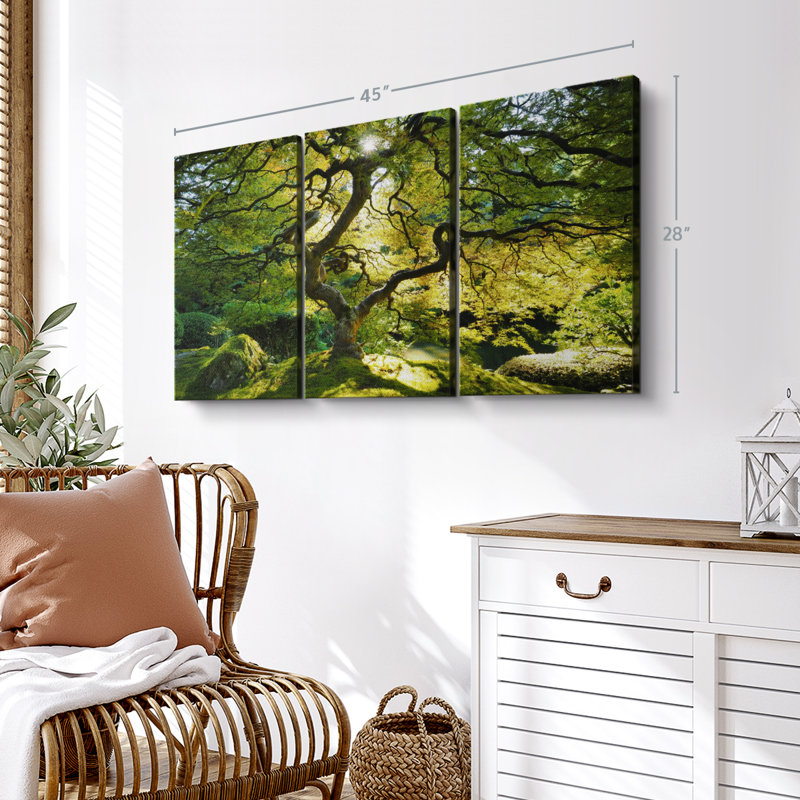 Nature, «Japanese Maple Garden Canvas Print» sur, H 28 po x l 45 po x P 1,25 po