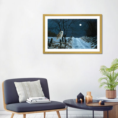 Reproduction d’art graphique, "Moon’s Moon-Barn Owl" par Jeremy Paul