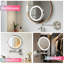 Miroir de maquillage mural rond 8,5 ", miroir de meuble-lavabo grossissant 1x / 15x rechargeable, nickel-985677270