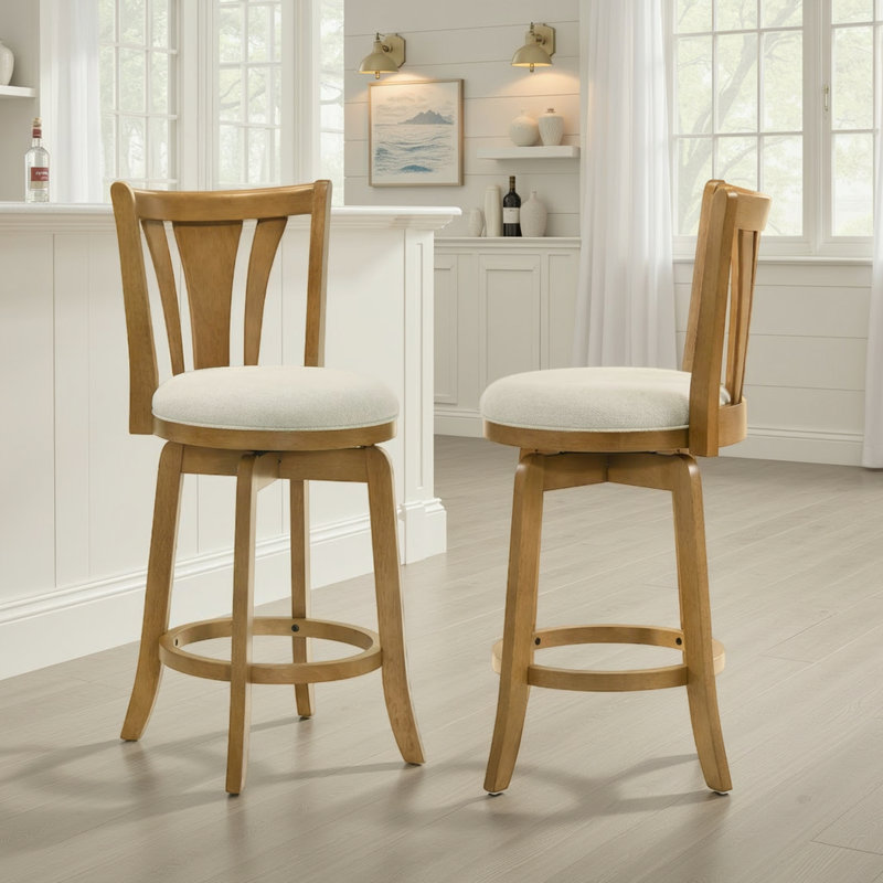 Tabouret de bar Beckett, Brun, Beige, Tabouret de bar (siège d'une hauteur de 30,25 po)