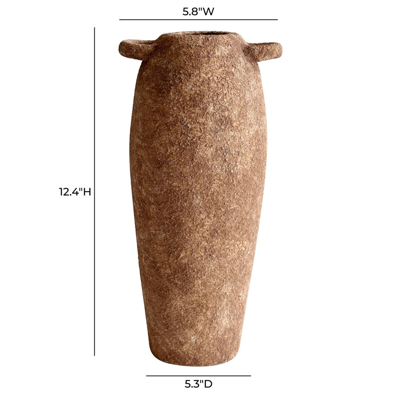 Vase étroit en faïence