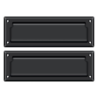 D81092A9279040FE8FA5C18C8BA57A1F Fente pour boîte aux lettres 8-7 / 8 "avec plaque arrière en peinture noire