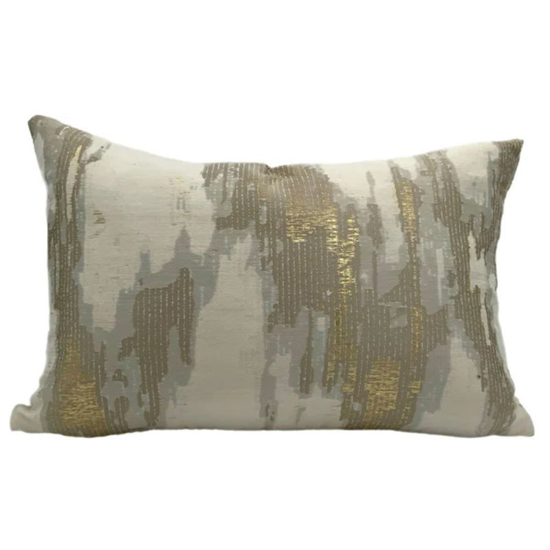 Mariah Lumbar Pillow Cover & Insert, Metal