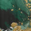 Vert et or liquide Magic I - Rideau moderne - Velours obscurcissant - 1 panneau-107826338