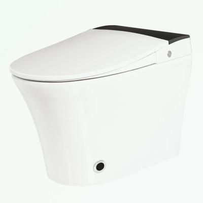Heated Seat Smart Toilet with Foot sensor Flush and Knob Control