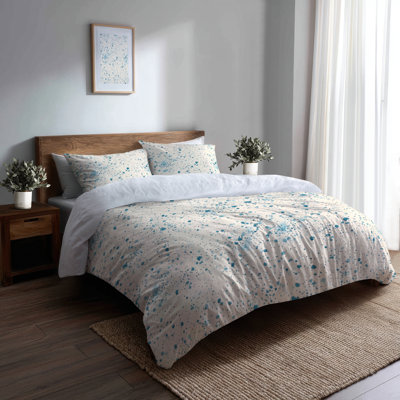 Ensemble de literie 3 pièces Abstract - Ensemble de housse de couette ivoire Dash Flow Sky Ivory