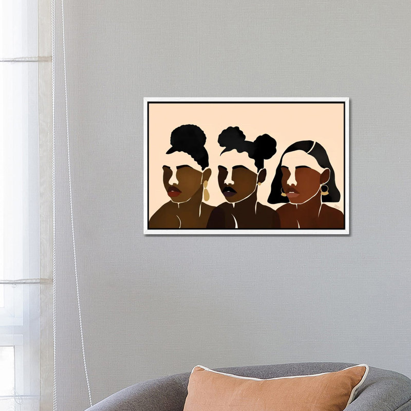 Sisters II 1 Piece Wall Art on Canvas, 66.04 cm H x 45.72 cm W, White Framed Canvas