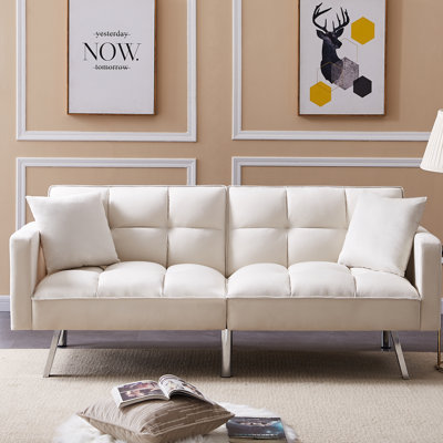 74.8" Velvet Square Arm Sleeper by Latitude Run