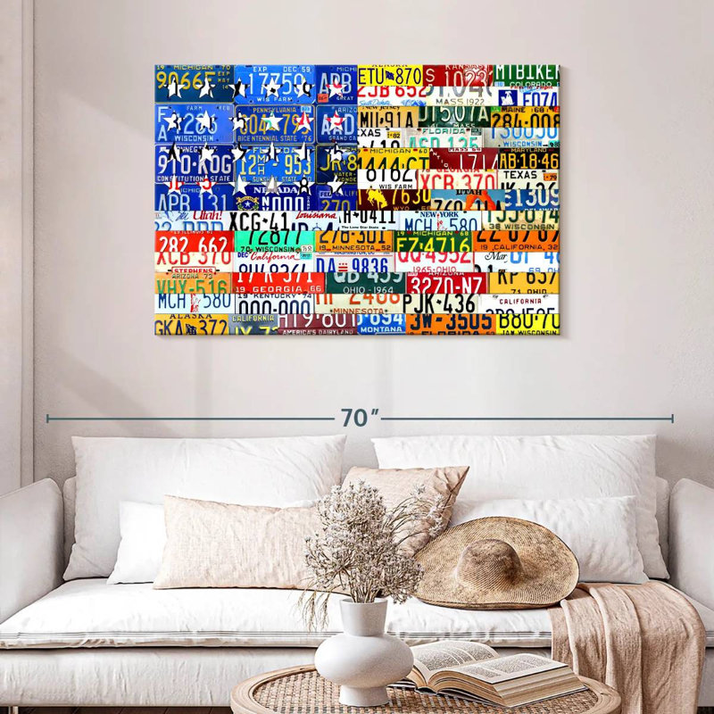 Borges Scrap Flag, 30" H x 45" W