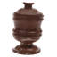 Pot de rangement pour meuble-lavabo en marbre chocolat avec couvercle