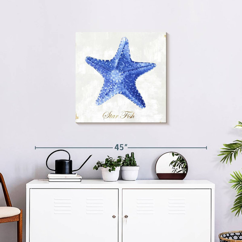 Brampt Blue Starfish, 24" H x 24" W