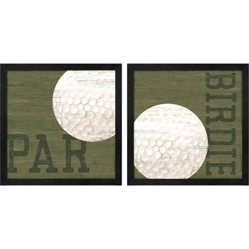 «Golf Days B» par Tara Reed - ensemble de 2 peintures encadrées