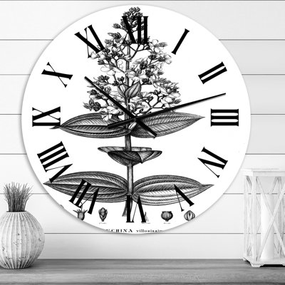 Vintage American Flora VI - horloge murale traditionnelle