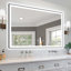 Miroir de salle de bain moderne sans cadre avec fonction de désembuage et lumière réglable-560712887-566337161-566337165