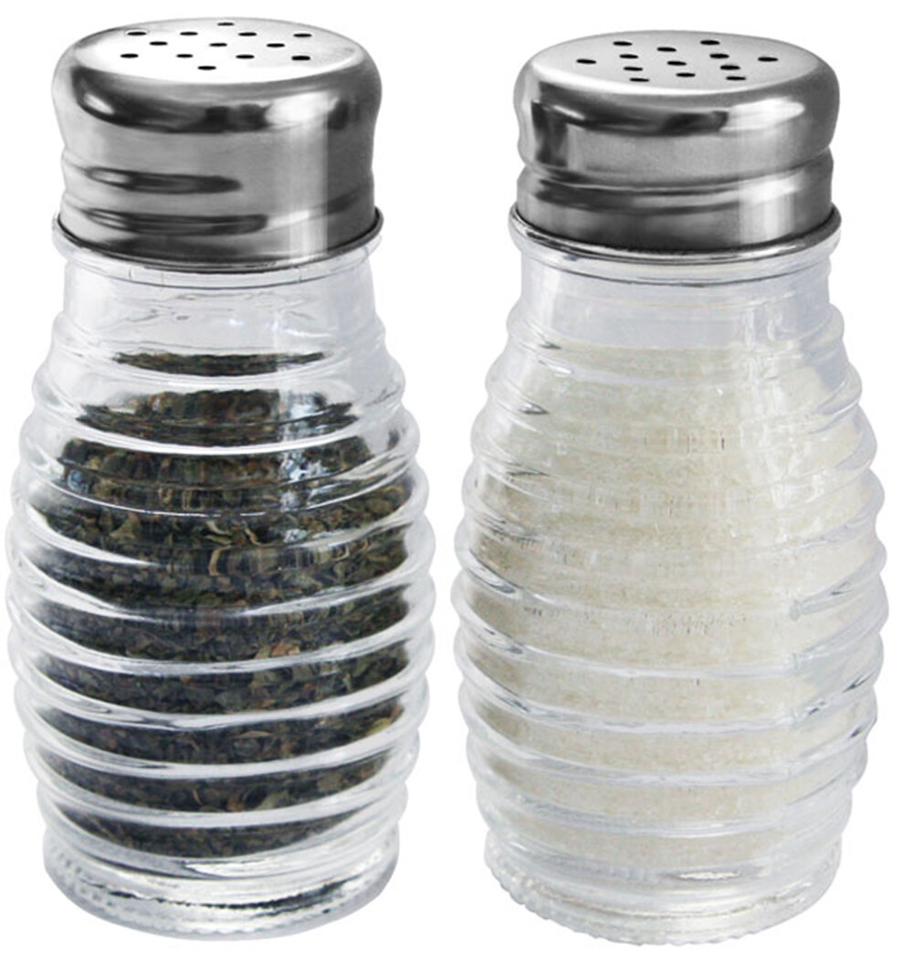 Rsvp Retro Glass Salt & Pepper Shaker Set ,Turquoise