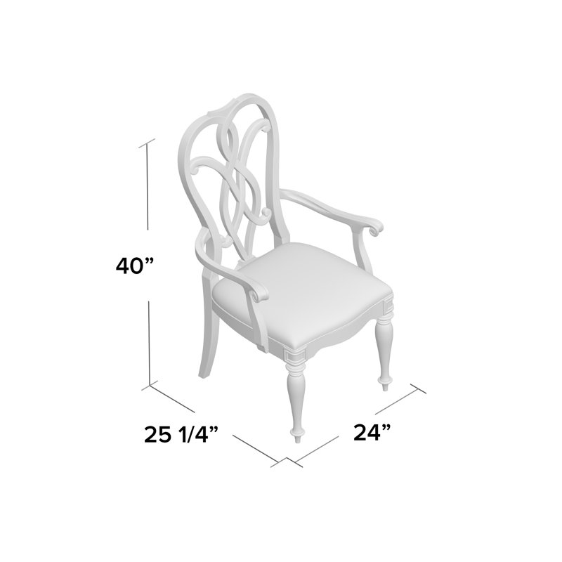 Leesburg Upholstered Arm Chair, Dark Wood