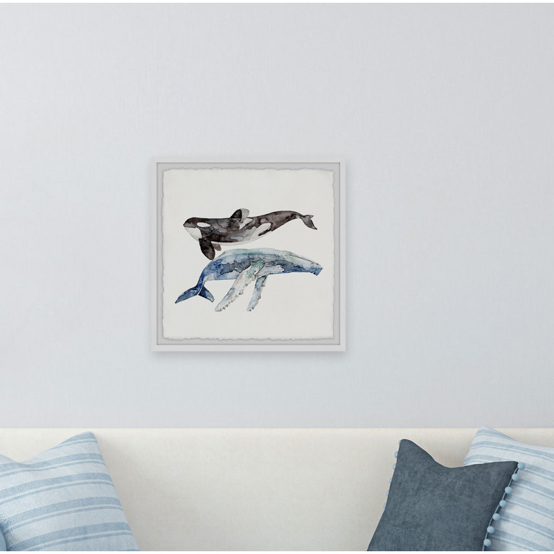 Impression encadrée «The Big Whales» par Healdton, H 32 po x l 32 po x P 1,5 po