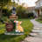 Sitting Corgi Dog Planter Outdoor Decor