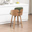 Swivel Upholstered Velvet Bar Stool with Solid Wood Frame-90326138-90326914-90326919