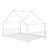 Metal House Bed Frame with Classic Roof Design-129109604