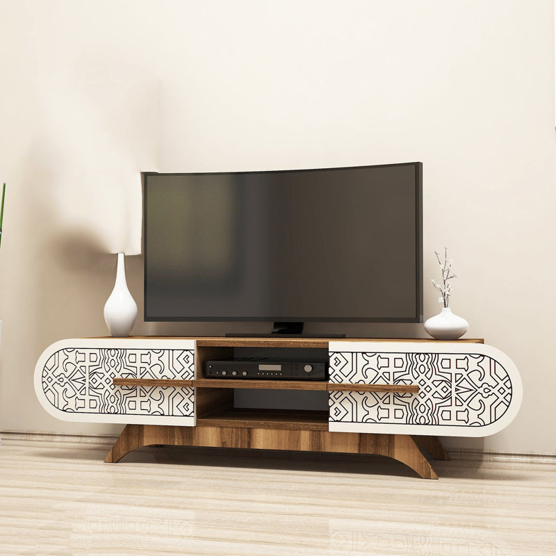 Keikei Unfinished TV Stand, Cream