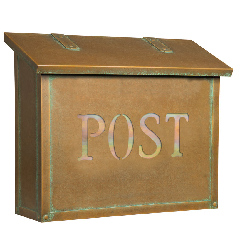 Boîte aux lettres murale classic, Or irisé, Vert nouveau