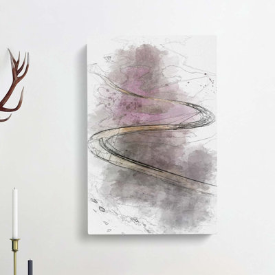 Mam Tor Hope Valley In England In Abstract - Wrapped Canvas