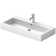 Vero White Ceramic Rectangular Wall Mount Bathroom Sink with Overflow