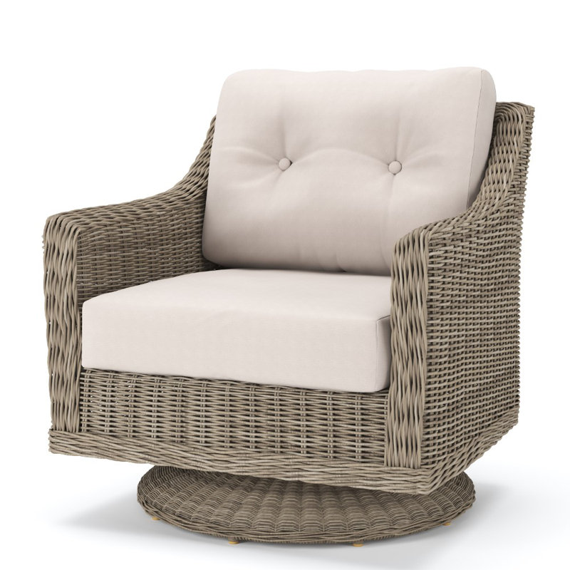 Chaise berçante pivotante avec coussins Kells
