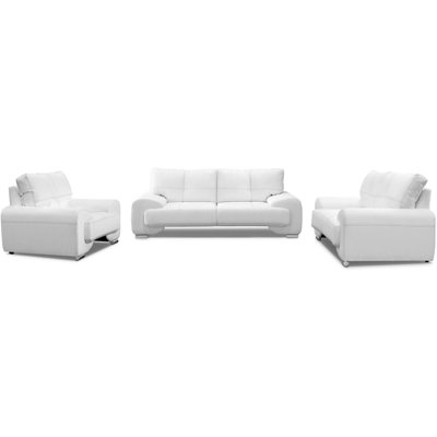 Cyntheia 3 Piece Faux Leather Standard Living Room Set