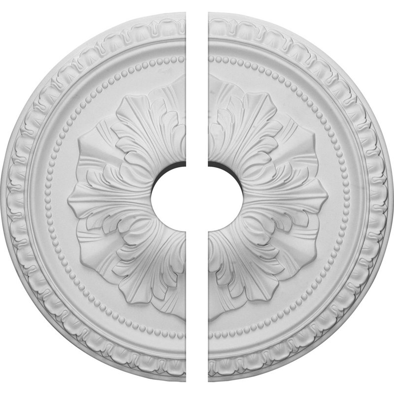 Médaillon de plafond Endurathane Richmond, DE 18 po x P 3 1/2 po x P 1 3/8 po (convient aux auvents jusqu'à 2 5/8 po), deux pièces, apprêté en usine