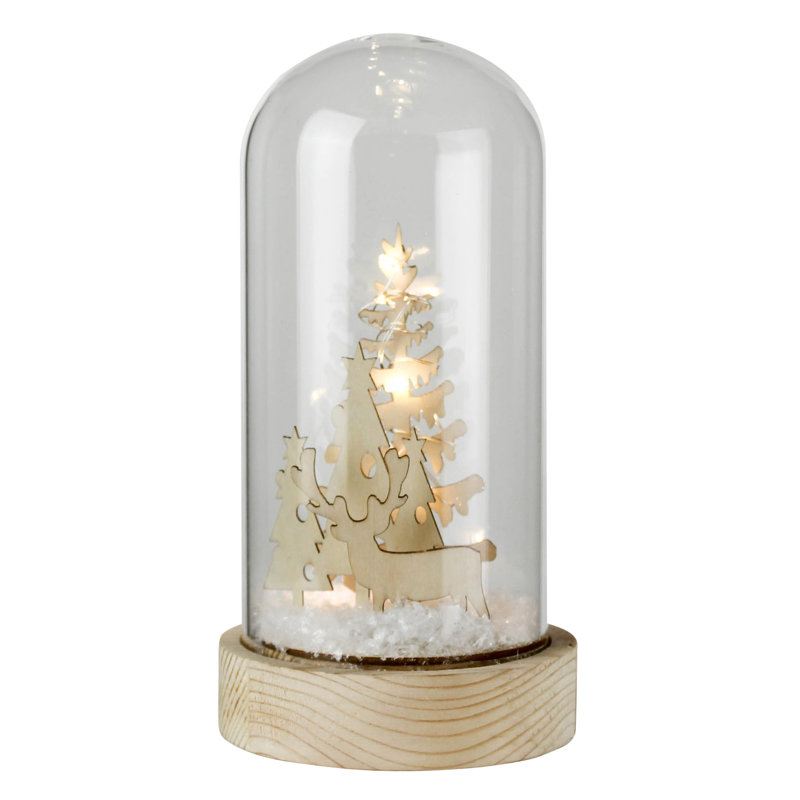 LED Snowglobe, 7.5" H x 3.75" W x 3.75" D