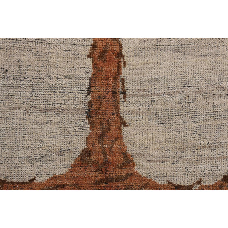 Burano Handmade Kilim Wool Animal Print Area Rug, Square 4'