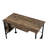 Writing Desk With Weathered Oak Look And Black Hue, 1 Drawer 3 Shelf Storage Rectangular Appearance Finish, Tier