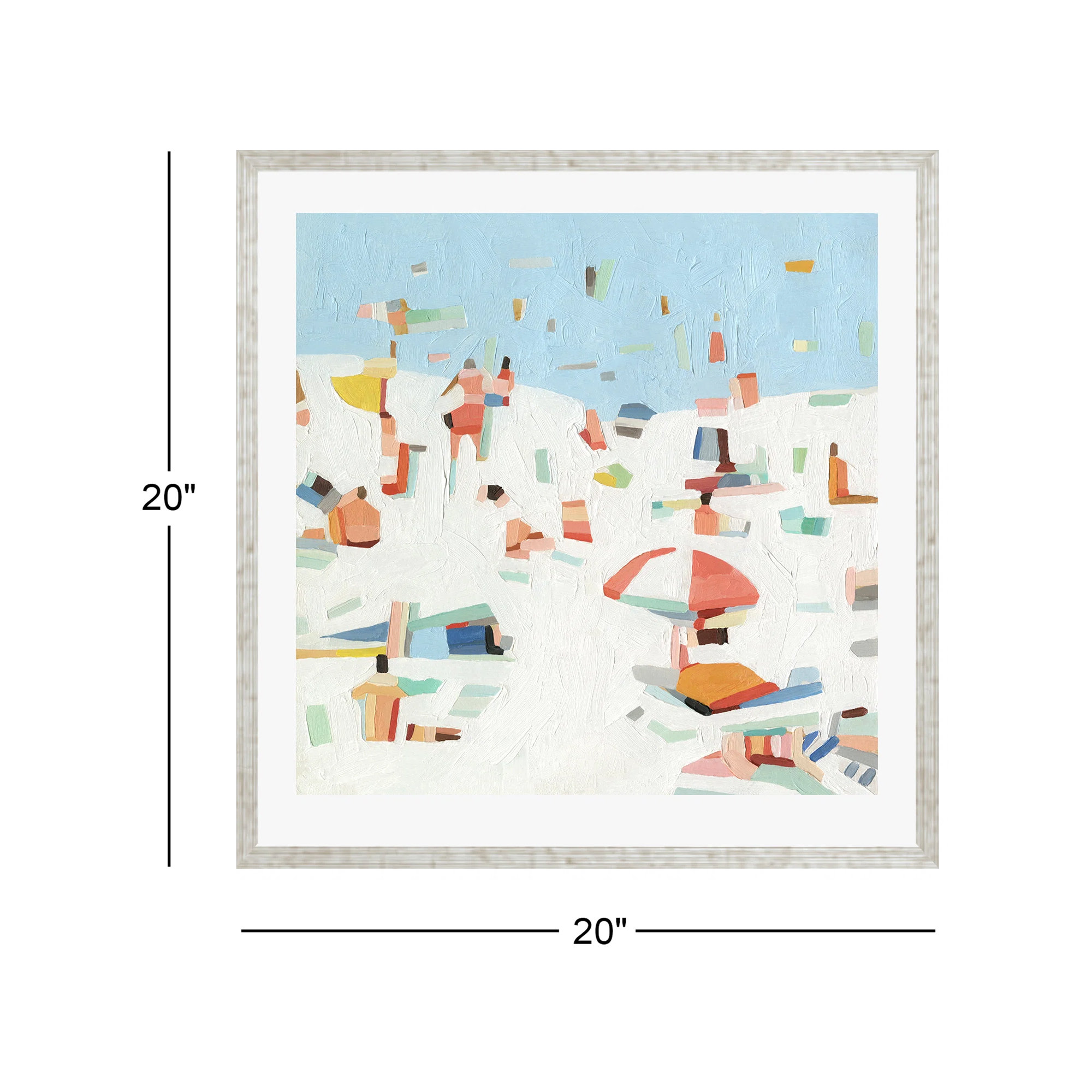 Summer Confetti III by Emma Scarvey, Pattern Silver, 20"H x 20"W
