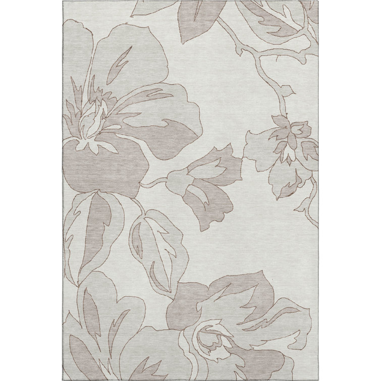Premium Machine Washable Prisco Ivory Rug
