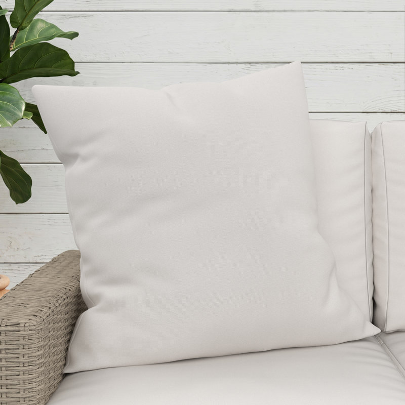 Jem Gabi Sunbrella® Indoor/Outdoor Throw Pillow, Square 24", Canvas Natural Sunbrella® Canvas