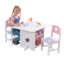 Ensemble de table et chaises en bois avec 4 bacs