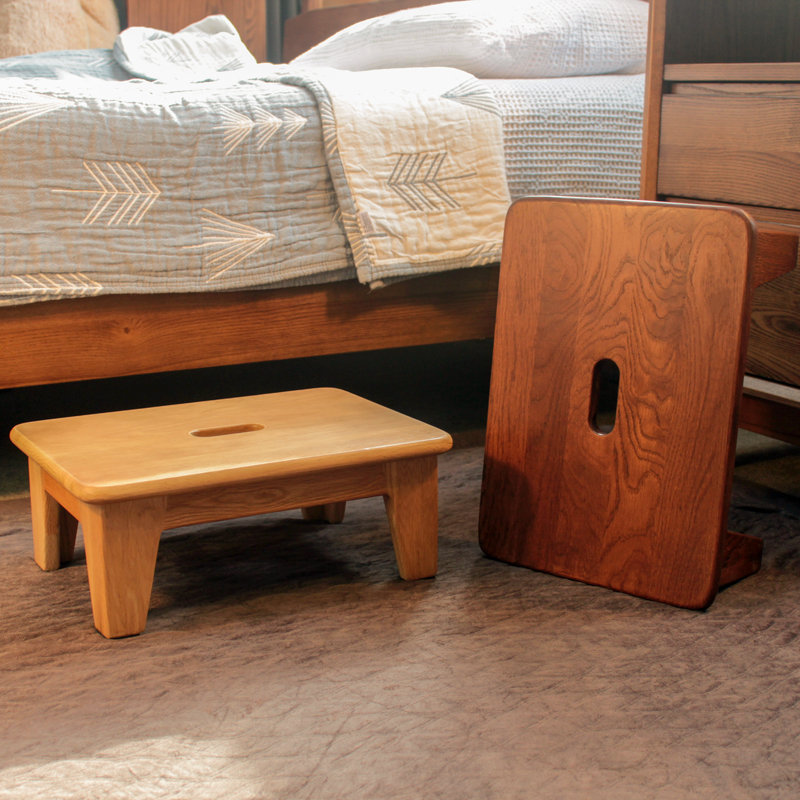 Oak Wood Step Stool, Nature