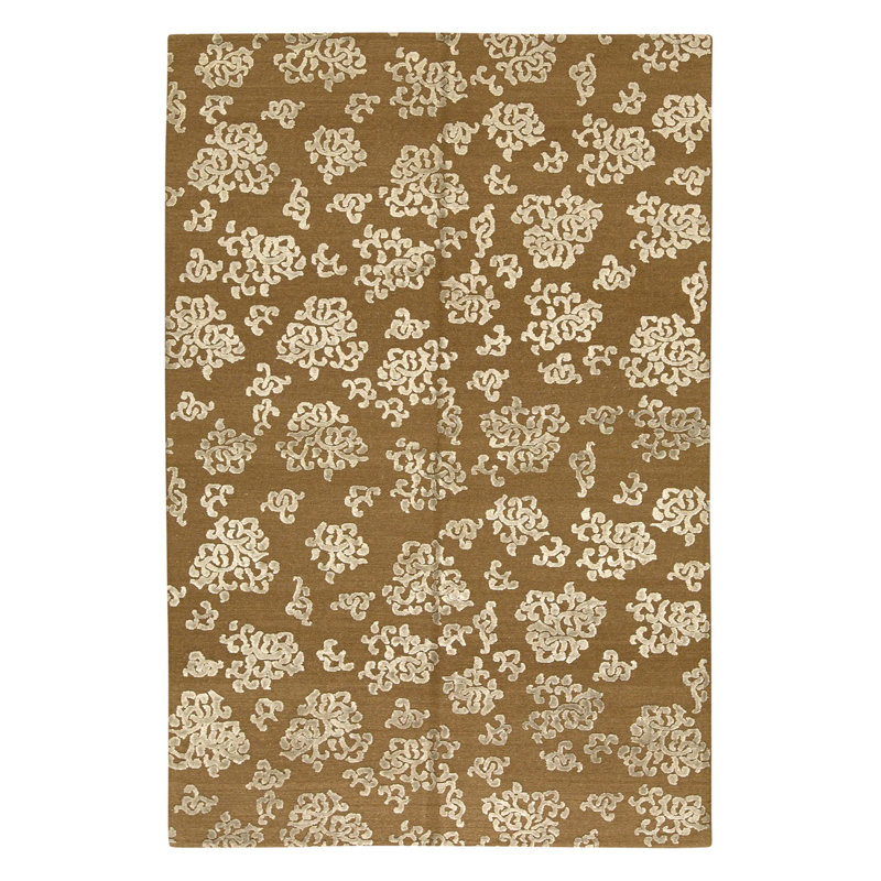 Tapis brun noué à la main de haute qualité