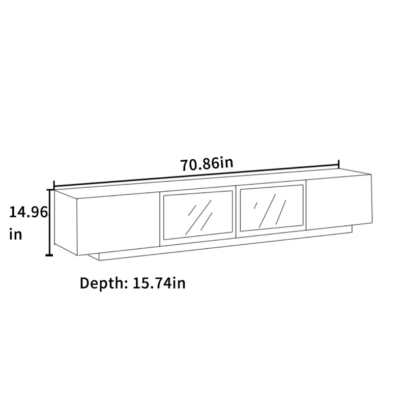 Meuble télé Modern, 70.86"
