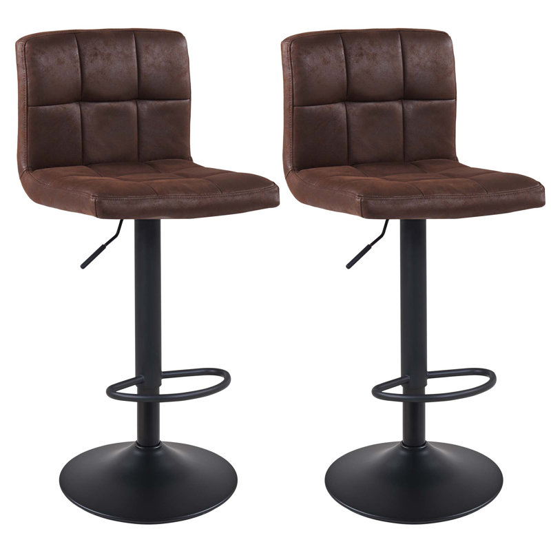 Tabouret de bar Amjed, Marron foncé