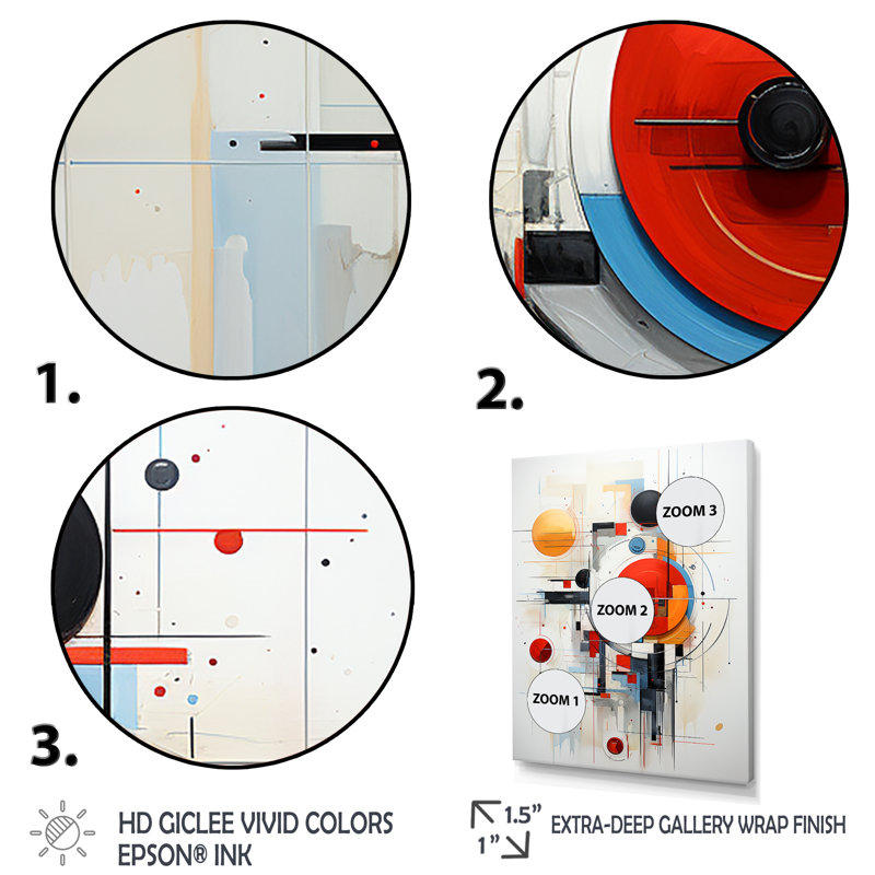 Impression abstraite sur toile Rossan, Cadre flottant doré, H 20 po x l 12 po x P 1 po