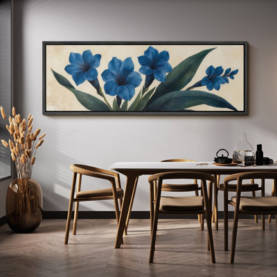 Grande impression sur toile encadrée, reproduction florale abstraite pour décoration chic et moderne