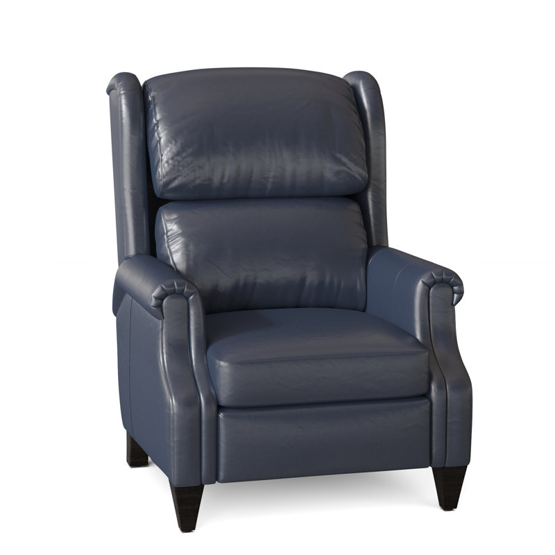 Walsh Recliner, Cobblestone, Anilina Cacao Genuine Leather, Manual