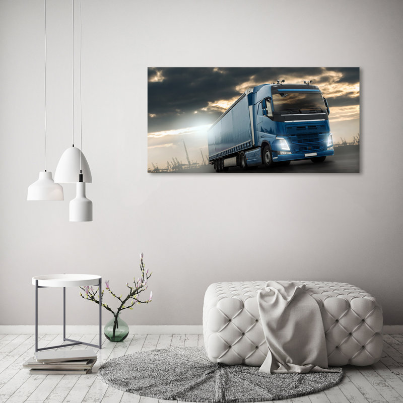 Truck 1 Piece Wrapped Canvas Wall Art, 60cm H x 120cm W