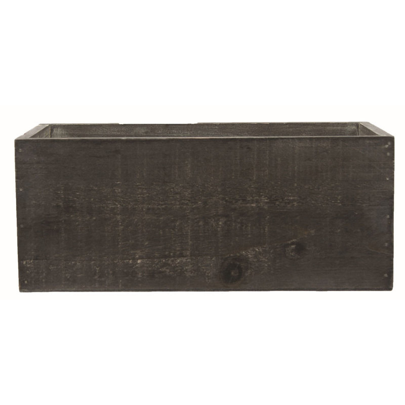 Abrahamsen Planter Box, 4.25" H x 10.5" W x 5.5" D, Black