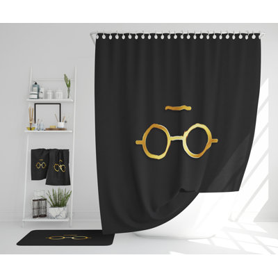 Nashanti Polyester Shower Curtain Set