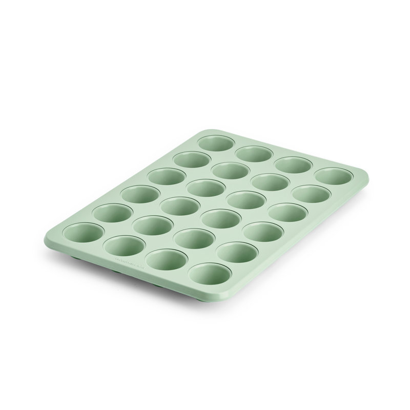 24-Cup Nonstick Aluminized Steel Muffin Pan, Beetroot, Pistachio